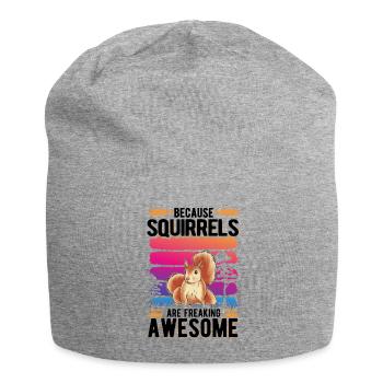 Squirrel Gift Squirrel Grey Squirrel - Jersey Beanie - heather grey - Front