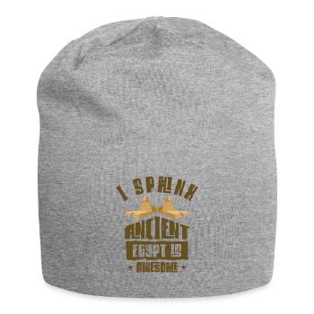Egyptian Myth Ancient Hieroglyphs Symbols - Jersey Beanie - heather grey - Front