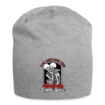 Romantic Gothic Bones Skeleton Roses Death Grave - Jersey Beanie - heather grey - Front
