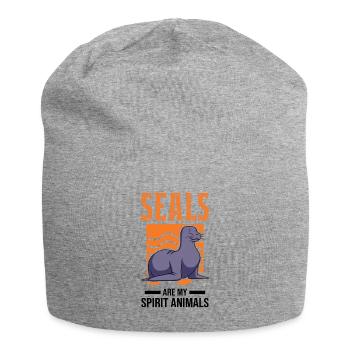 Robbe Spirit Animal Seelöwe - Jersey-Beanie - Grau meliert - Vorne