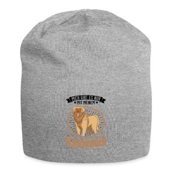 Mich gibt es nur mit meinem Leonberger - Jersey-Beanie - Grau meliert - Vorne
