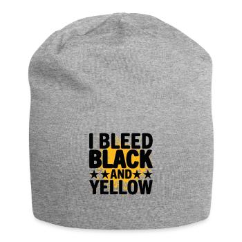 I Bleed Black And Yellow Je Saigne Noir Et Jaune - Bonnet en jersey - gris chiné - Devant