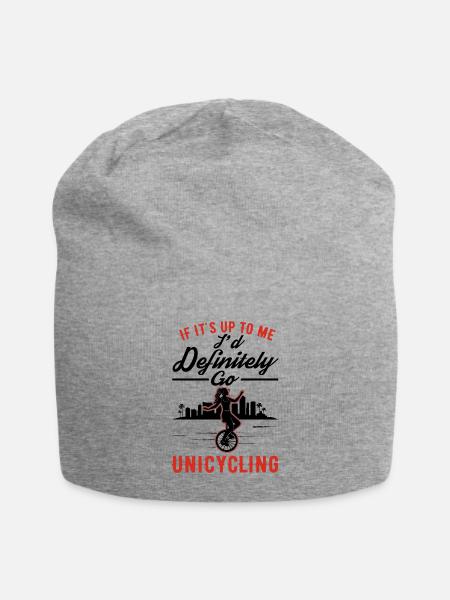 Einradfahrerin Geschenk Einrad Mädchen - Jersey-Beanie - Grau meliert
