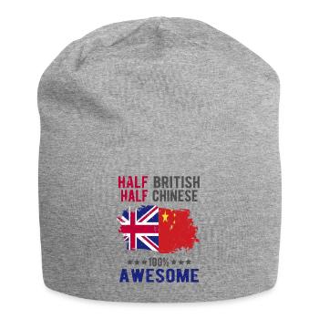 Moitié britannique moitié chinois - Bonnet en jersey - gris chiné - Devant