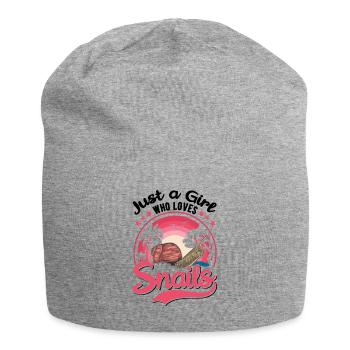 Schnecken Mädchen Snail Girl - Jersey-Beanie - Grau meliert - Vorne