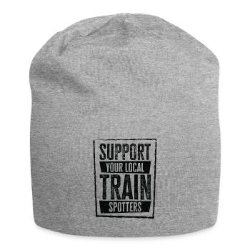 Train Trainspotter Locomotive Hobby Trainspotting - Bonnet en jersey - gris chiné - Devant