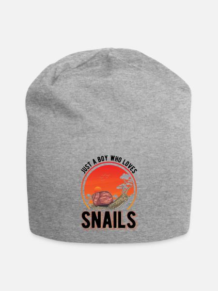 Schnecke Junge Snail - Jersey-Beanie - Grau meliert