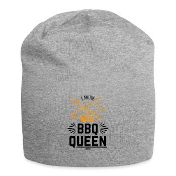 Mom Grill Cooking Queen Gift - Jersey Beanie - heather grey - Front