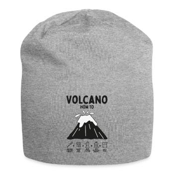 Volcano How To Geology Geologist Mineralogy - Jersey Beanie - heather grey - Front