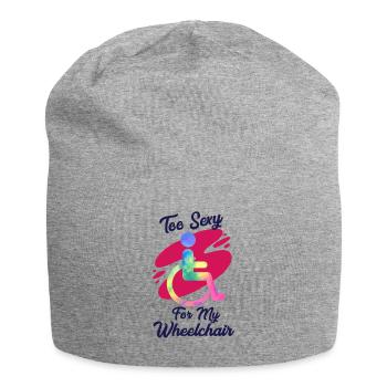 Drôle d’explication de l’humour amputé en fauteuil roulant - Bonnet en jersey - gris chiné - Devant