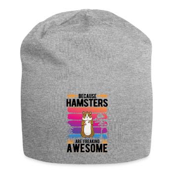 Hamster Cadeau Hamster Doré Hamster Nain Hamster - Bonnet en jersey - gris chiné - Devant