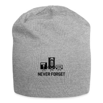 Nie vergessen - Jersey-Beanie - Grau meliert - Vorne