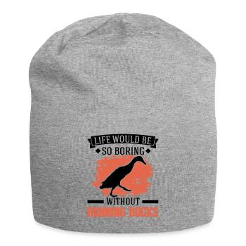 Indian Running Gift Running Duck - Jersey Beanie - heather grey - Front
