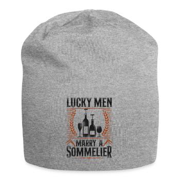Sommelier Wine Drinking Tasting - Jersey Beanie - heather grey - Front