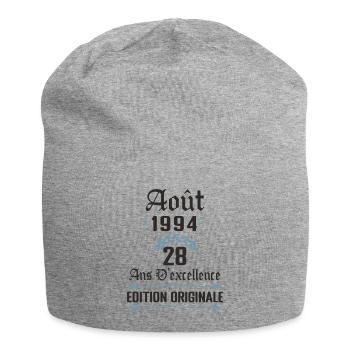 28 ans anniversaire aout 1994 - Bonnet en jersey - gris chiné - Devant