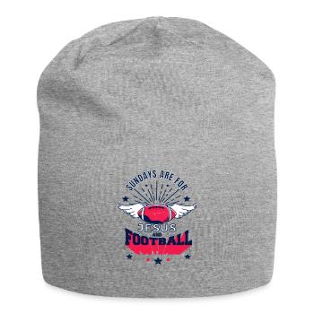 Sonntag Für Jesus Und Fußballspieler Fußball - Jersey-Beanie - Grau meliert - Vorne
