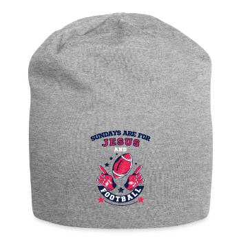 Sonntag Für Jesus Und Fußballspieler Fußball - Jersey-Beanie - Grau meliert - Vorne