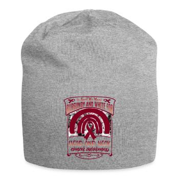 Kopf und Hals Krebs Hemd, Im April tragen wir - Jersey-Beanie - Grau meliert - Vorne
