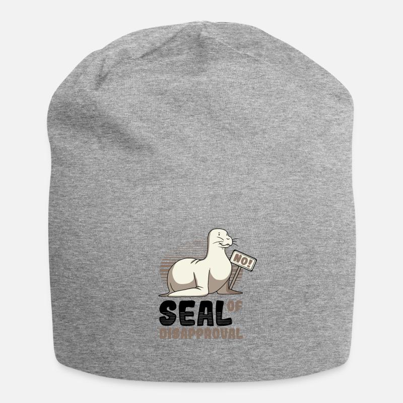 Afvisningens segl siger nej. - Jersey-Beanie - grå meleret