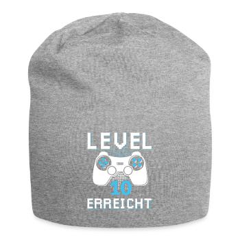 Level 10 Erreicht Gamer - Jersey-Beanie - Grau meliert - Vorne