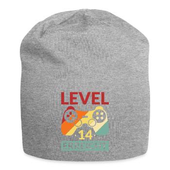 Level 14 Erreicht Gamer - Jersey-Beanie - Grau meliert - Vorne