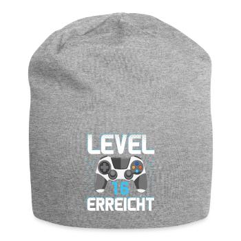 Level 16 Erreicht Gamer - Jersey-Beanie - Grau meliert - Vorne