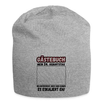 Mein 24. Geburtstag Gästebuch 24 Jahre - Jersey-Beanie - Grau meliert - Vorne
