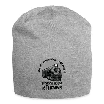 Zug Modelleisenbahn Erbauer Lokomotive Zug Fan - Jersey-Beanie - Grau meliert - Vorne