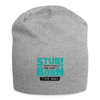 Stubborn Born This Way Attitude Stubbornness - Jersey Beanie - heather grey - Front