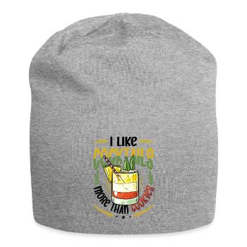 Like Cocktails More Than Cookies Christmas In July - Jersey Beanie - heather grey - Front