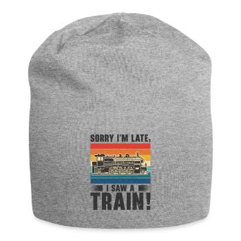 Zug Lokomotive Hobby Trainspotting Eisenbahnfan - Jersey-Beanie - Grau meliert - Vorne