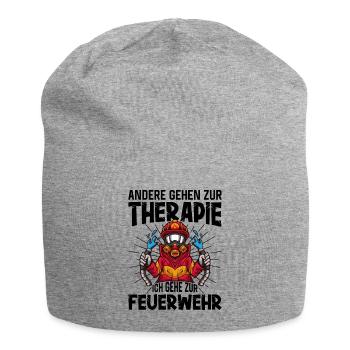 Feuerwehrfrau - Jersey-Beanie - Grau meliert - Vorne