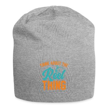 Pensez au passe-temps de pêche Reel Thing - Bonnet en jersey - gris chiné - Devant