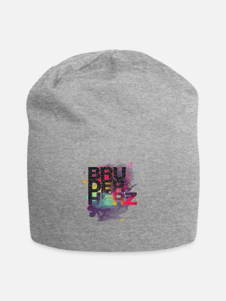 Bruderherz Bester Bruder der Welt Geschenkidee - Jersey-Beanie - Grau meliert