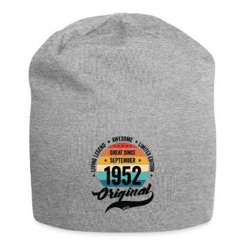 Retro 70 Years September 1952 Birthday Vintage - Jersey Beanie - heather grey - Front