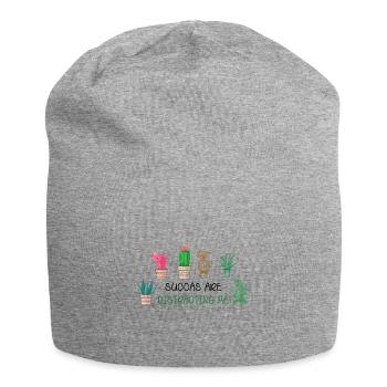 Les plantes succulentes me distraient plante hobby botaniquement - Bonnet en jersey - gris chiné - Devant