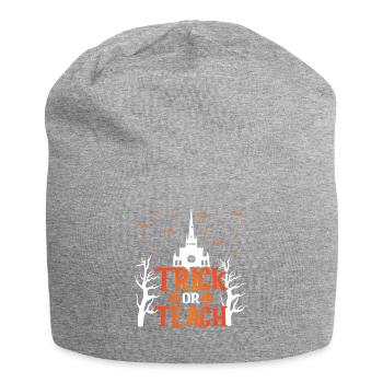 Chauves-souris citrouilles d’Halloween aigres-douces ou aigres - Bonnet en jersey - gris chiné - Devant