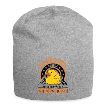 Canard en caoutchouc Cadeau Canard Grinçant Canard Bain Canard - Bonnet en jersey - gris chiné - Devant
