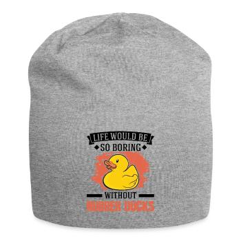 Canard en caoutchouc Cadeau Canard Grinçant Canard Bain Canard - Bonnet en jersey - gris chiné - Devant