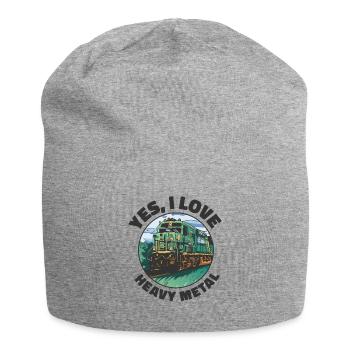 Zugverkehr Lokomotive Heavy Metal - Jersey-Beanie - Grau meliert - Vorne