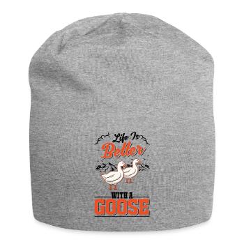 Life is better with a Goose Goose Breeder Goose - Jersey Beanie - heather grey - Front