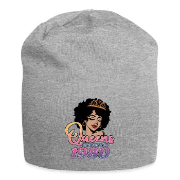Les reines sont nées en 1980 - 42e anniversaire pour les femmes - Bonnet en jersey - gris chiné - Devant