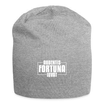 Audentis Fortuna Iuvat Lateinisches Sprichwort - Jersey-Beanie - Grau meliert - Vorne