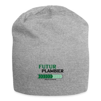 futur plombier - Bonnet en jersey - gris chiné - Devant