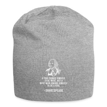 Funny William Shakespeare quote literature - Jersey Beanie - heather grey - Front