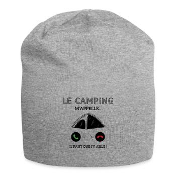 le campagne m'appelle il faut que j'y aille! - Bonnet en jersey - gris chiné - Devant