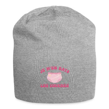 Je m'en bats les couches - Bonnet en jersey - gris chiné - Devant