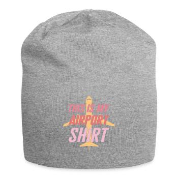 Airplane Lover Shirt, This Is My Airport Shirt, - Jersey Beanie - heather grey - Front