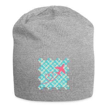 Adventure Shirt, Funny Traveler Airport Vacation - Jersey Beanie - heather grey - Front