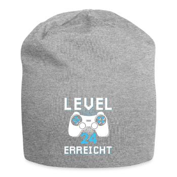 Level 24 Erreicht Gamer - Jersey-Beanie - Grau meliert - Vorne